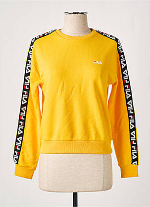 Sweat-shirt manches longues manches longues jaune FILA femme