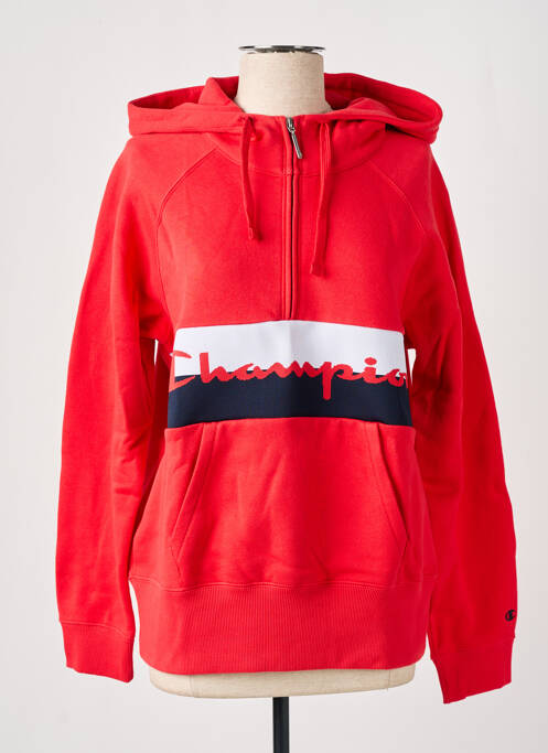 Sweat-shirt à capuche manches longues manches longues rouge CHAMPION femme