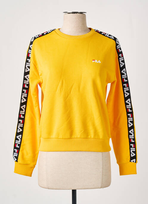 Sweat-shirt manches longues manches longues jaune FILA femme