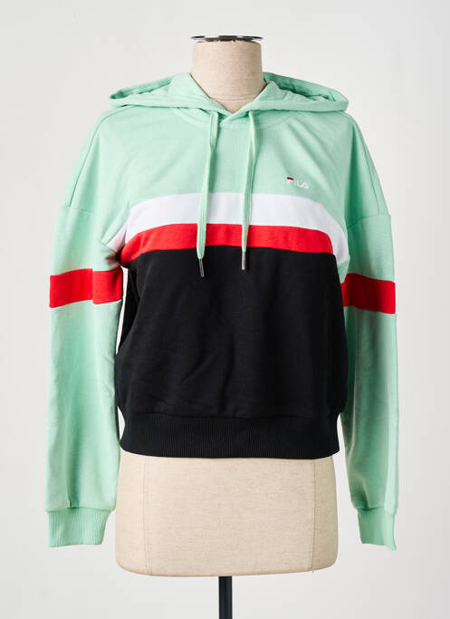 Sweat-shirt à capuche manches longues manches longues vert FILA femme