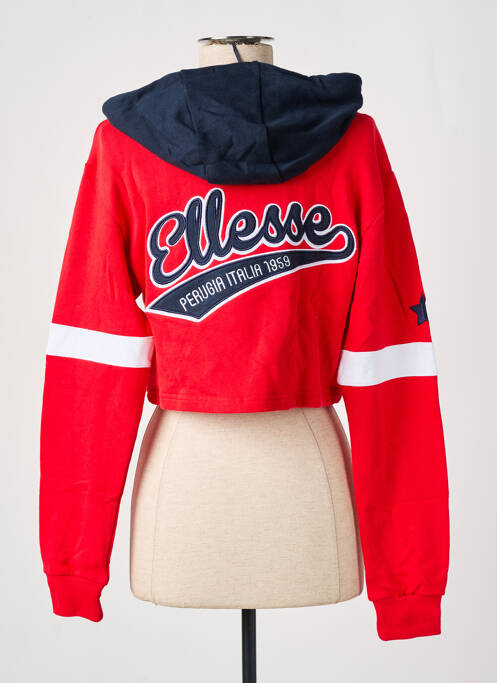 Sweat-shirt à capuche rouge ELLESSE pour femme