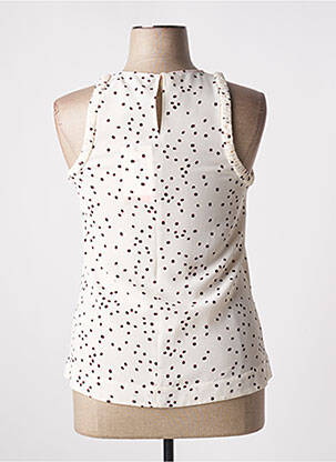 Top imprimé fantaisie sans manche beige PAUL SMITH femme
