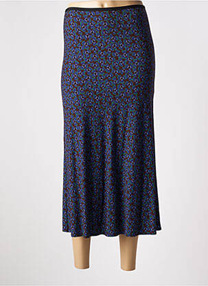 Jupe longue imprimé fantaisie bleu SIYU femme