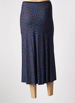 Jupe longue imprimé fantaisie bleu SIYU femme