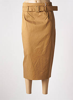 Jupe longue fermeture zippée au dos beige ALBERTO BIANI femme