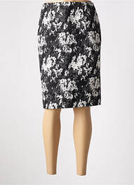 Jupe mi-longue fermeture zippée au dos noir PAULE KA femme