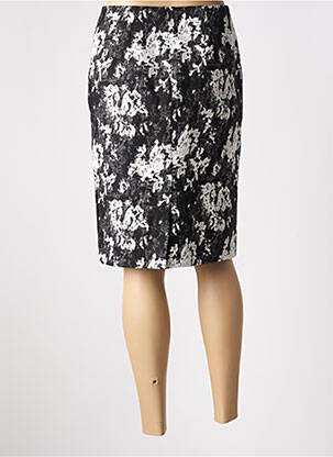 Jupe mi-longue fermeture zippée au dos noir PAULE KA femme
