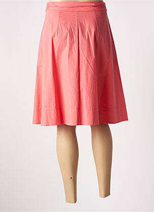 Jupe mi-longue coupe évasée rose PAULE KA femme