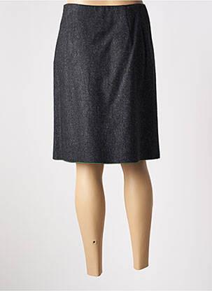Jupe mi-longue fermeture zip latéral gris PAULE KA femme