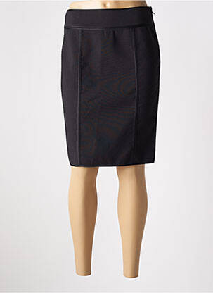 Jupe mi-longue fermeture zip latéral noir ARMANI femme