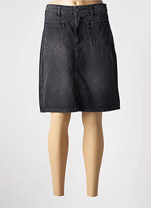 Jupe mi-longue coupe droite gris ACQUAVERDE femme