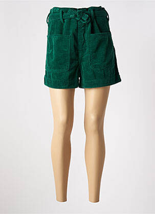 Short fermeture zippée sous rabat boutonné vert ACQUAVERDE femme