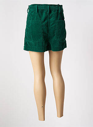 Short fermeture zippée sous rabat boutonné vert ACQUAVERDE femme