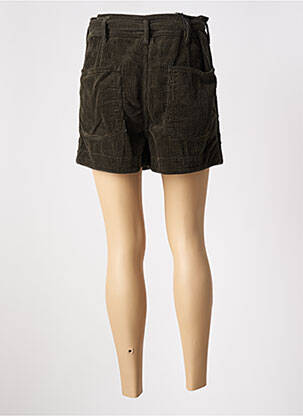 Short fermeture zippée sous rabat boutonné vert fonce ACQUAVERDE femme