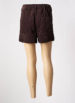 Short fermeture zippée sous rabat boutonné marron ACQUAVERDE femme