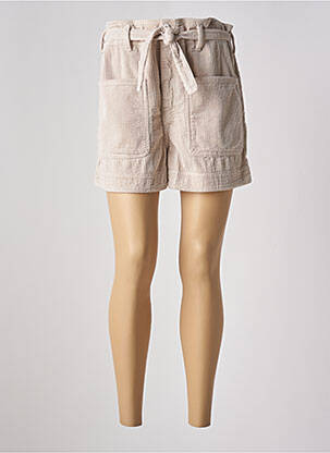 Short fermeture zippée sous rabat boutonné beige ACQUAVERDE femme