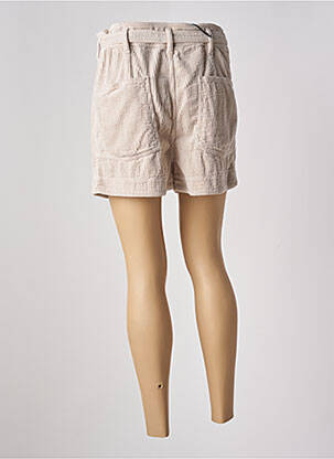 Short fermeture zippée sous rabat boutonné beige ACQUAVERDE femme