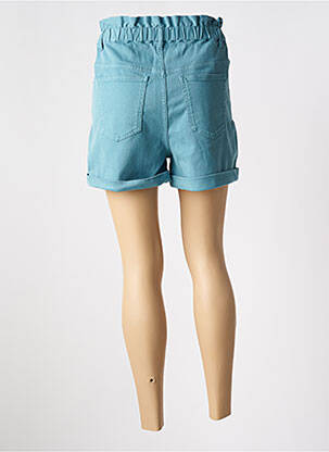 Short fermeture zippée sous rabat boutonné bleu ACQUAVERDE femme