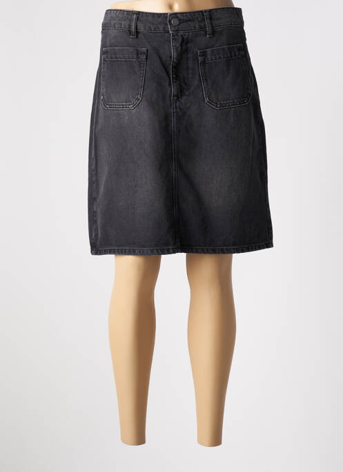 Jupe mi-longue coupe droite gris ACQUAVERDE femme