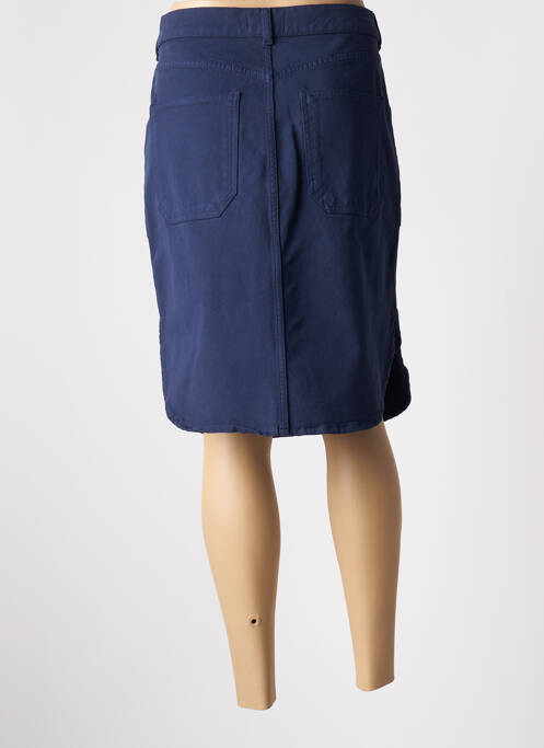 Jupe mi-longue coupe droite bleu ACQUAVERDE femme