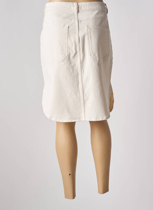Jupe mi-longue coupe droite beige ACQUAVERDE femme