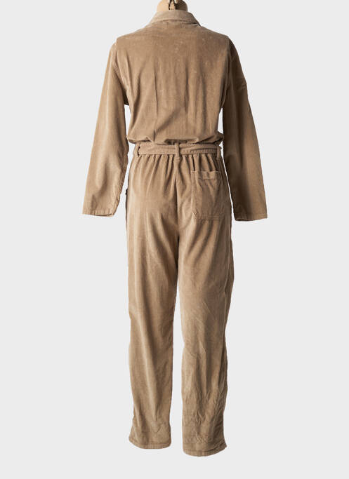 Combi-pantalon col chemisier manches longues beige ACQUAVERDE femme