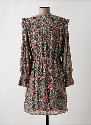 Robe mi-longue imprimé fleurs manches longues rose CHATTAWAK femme