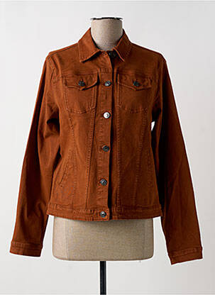 Veste casual coupe droite marron AGATHE & LOUISE femme