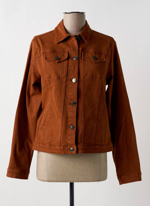 Veste casual coupe droite marron AGATHE & LOUISE femme