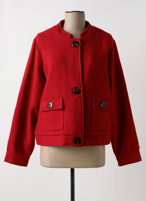 Manteau court rouge AGATHE & LOUISE pour femme