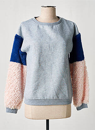Sweat-shirt manches longues manches longues gris TEDDY SMITH fille