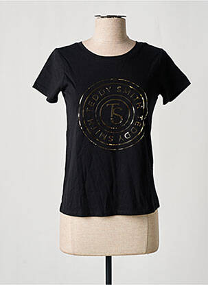 T-shirt coupe cintrée manches courtes noir TEDDY SMITH femme