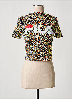 T-shirt imprimé fantaisie manches courtes jaune FILA femme