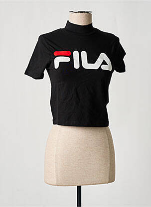 Top imprimé fantaisie manches courtes noir FILA femme