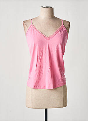 Top col v fines bretelles rose MINIMUM femme
