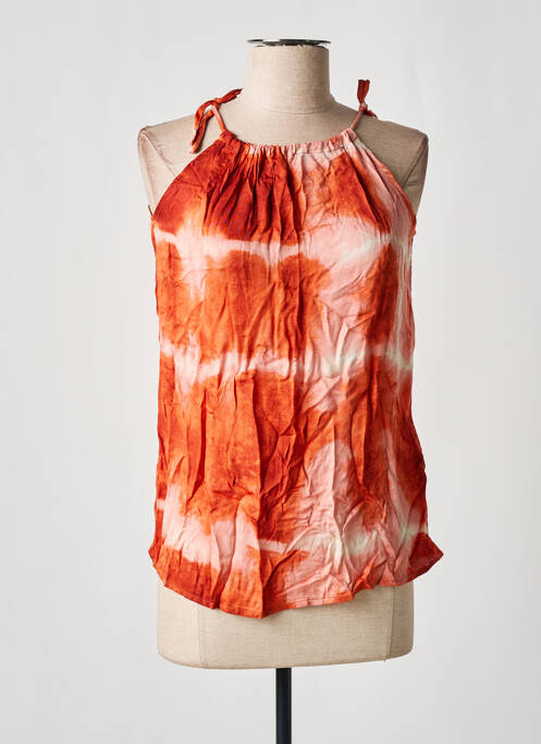 Top orange VILA pour femme