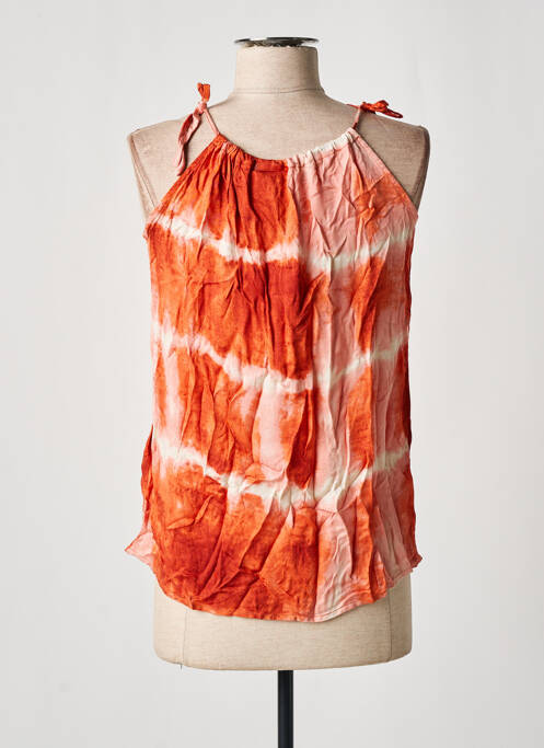 Top orange VILA pour femme