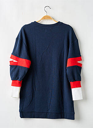 Robe mi-longue col rond manches longues bleu TEDDY SMITH fille