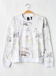 Sweat-shirt tissage jersey manches longues blanc JAPAN RAGS garcon