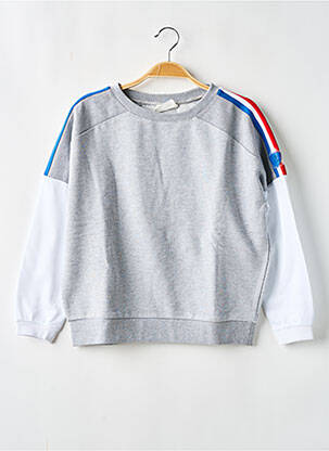 Sweat-shirt manches longues manches longues gris TEDDY SMITH fille