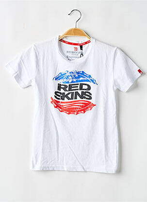 T-shirt tissage jersey manches courtes blanc REDSKINS garçon