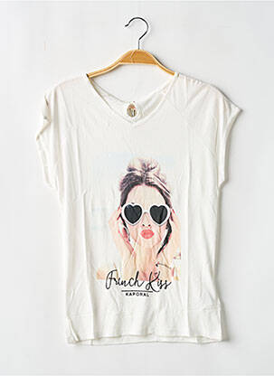 Top manches courtes manches courtes blanc KAPORAL fille