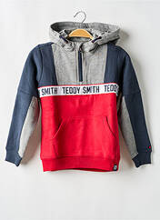 Sweat-shirt à capuche rouge TEDDY SMITH pour garçon seconde vue