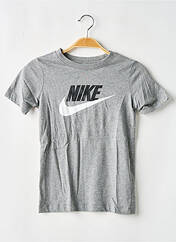 T-shirt gris NIKE pour garçon seconde vue