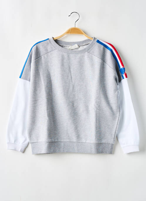 Sweat-shirt manches longues manches longues gris TEDDY SMITH fille