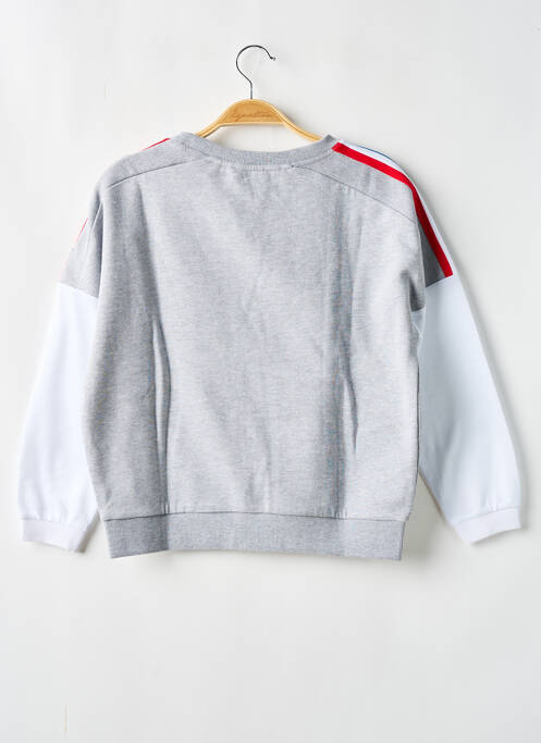 Sweat-shirt manches longues manches longues gris TEDDY SMITH fille