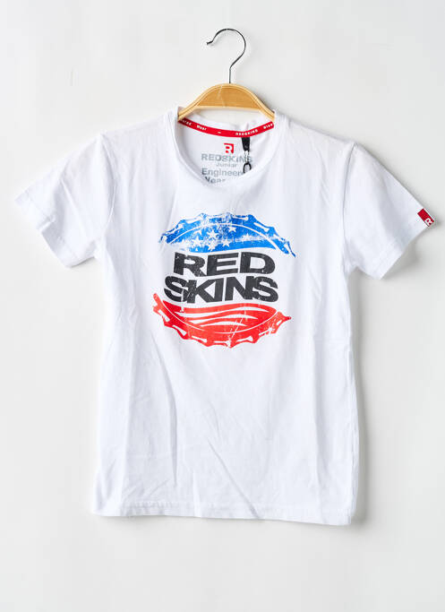 T-shirt tissage jersey manches courtes blanc REDSKINS garcon