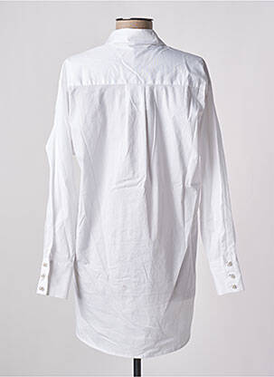 Chemisier coupe droite manches longues blanc LPB femme