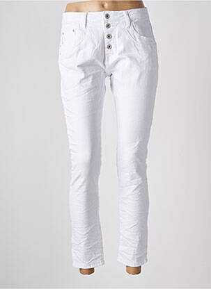 Pantalon slim taille haute taille haute blanc PLACE DU JOUR femme