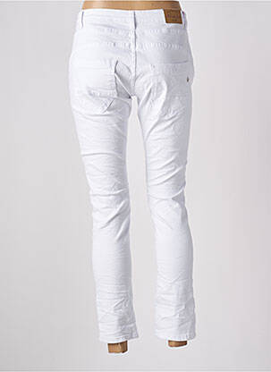 Pantalon slim taille haute taille haute blanc PLACE DU JOUR femme